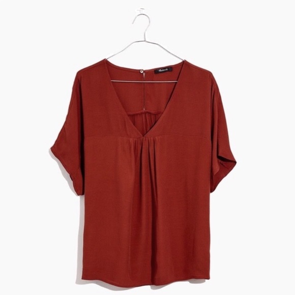 Madewell Tops - Madewell NWT Burnished Mahogany Rhyme Top M